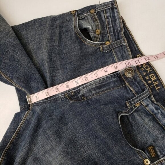Black Bull Athletic Fit Jeans Dark Wash Size 32 Straight Leg - Picture 12 of 16